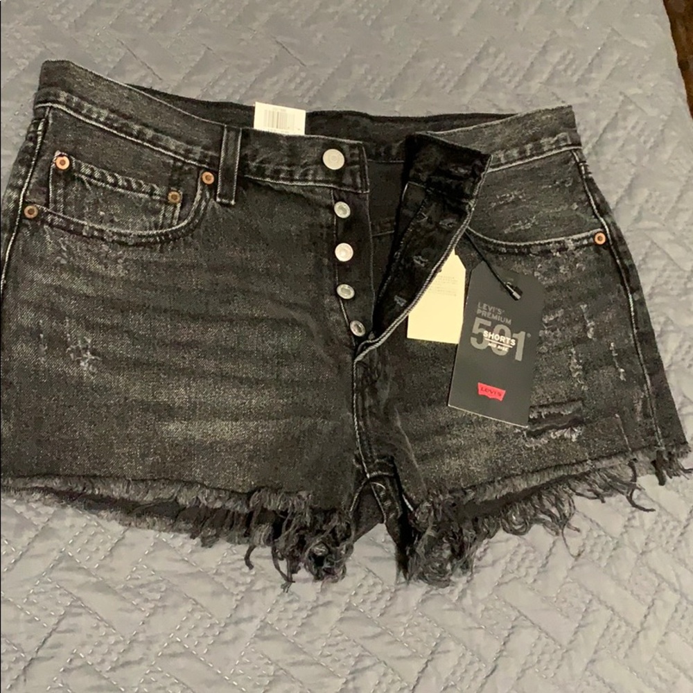 Black Levi Denim Shorts